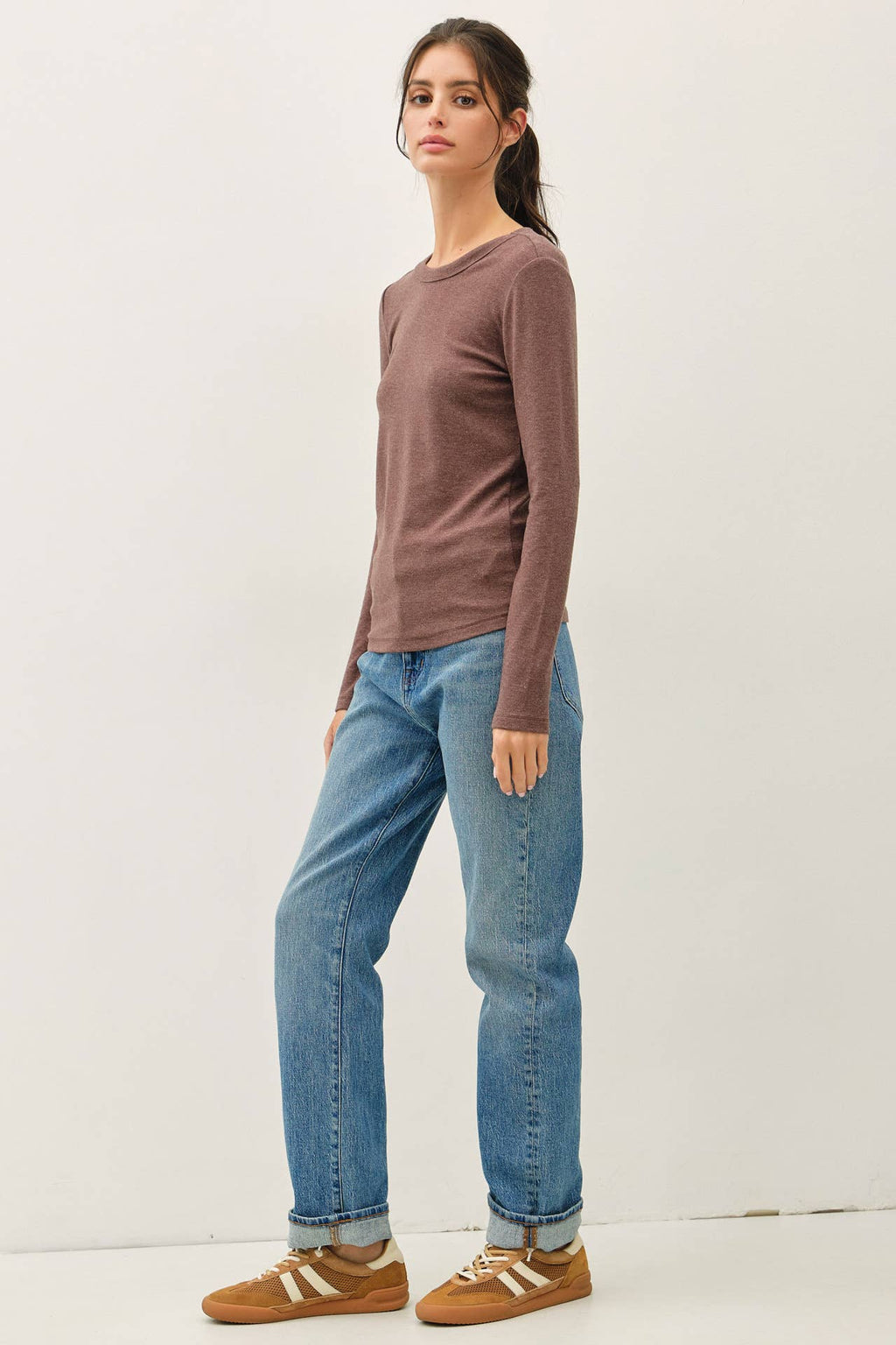 Be Cool - NEW COLOR-ROUND NECK LONG SLEEVE KNIT TOP
