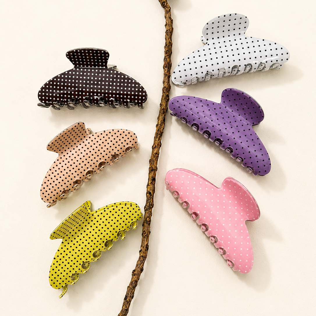 JOSSLYN by wall to wall - Polka Dot Hair Claw Clip | 40H1052