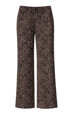 Another Love Bristol wide-leg pants in French Roast Leopard