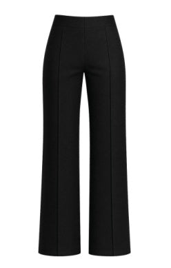 Another Love Sparkle black wide-leg pants with front seam detail