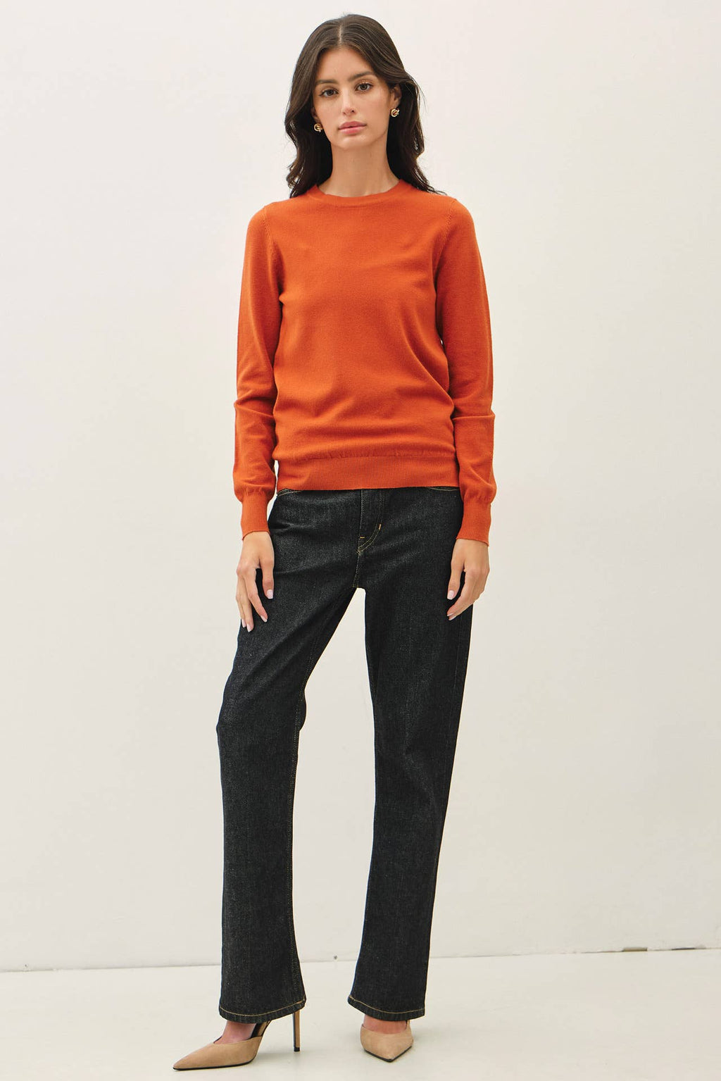 Be Cool - NEW COLOR-VISCOSE CREW NECK SOFT KNIT SWEATER