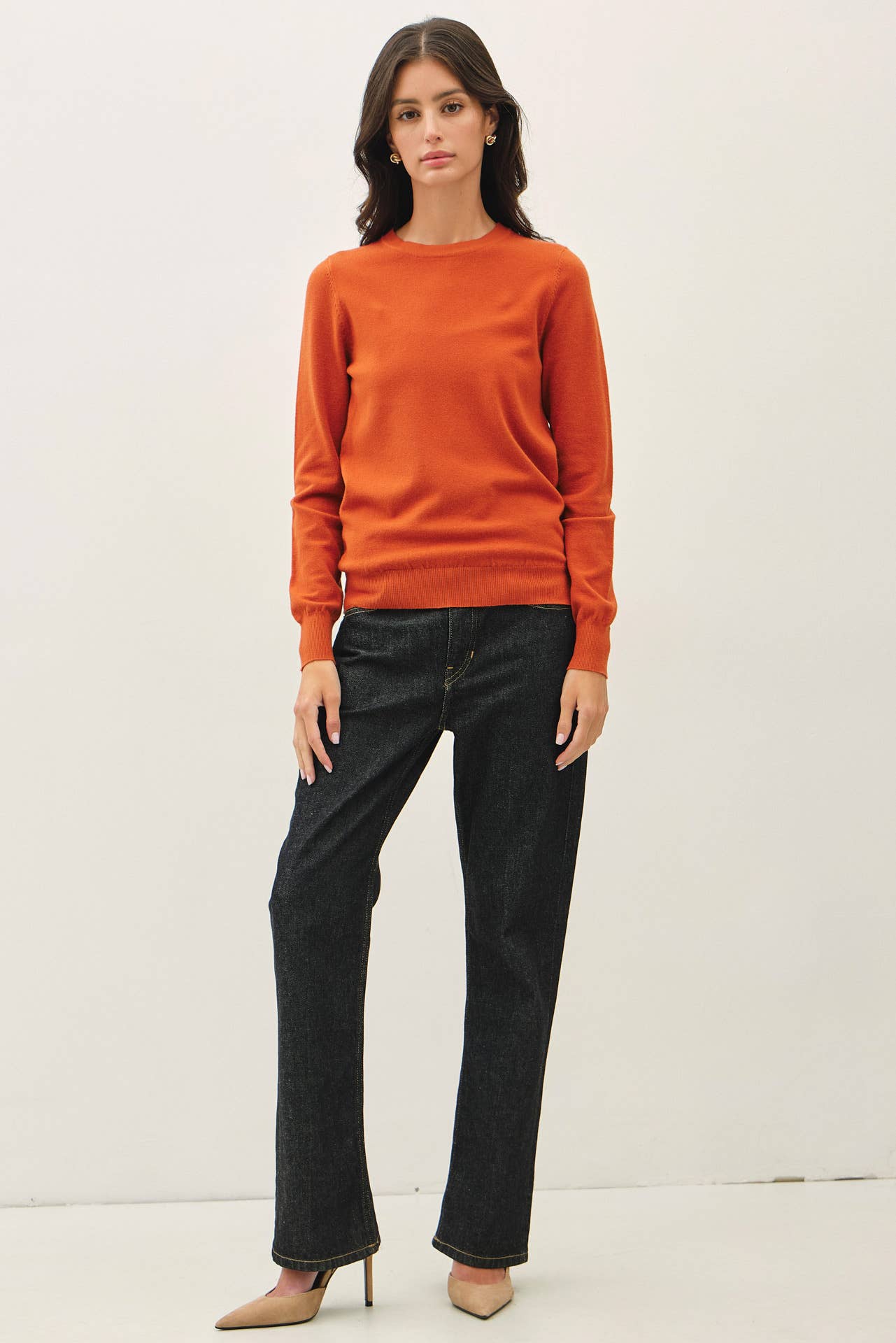 Be Cool - NEW COLOR-VISCOSE CREW NECK SOFT KNIT SWEATER