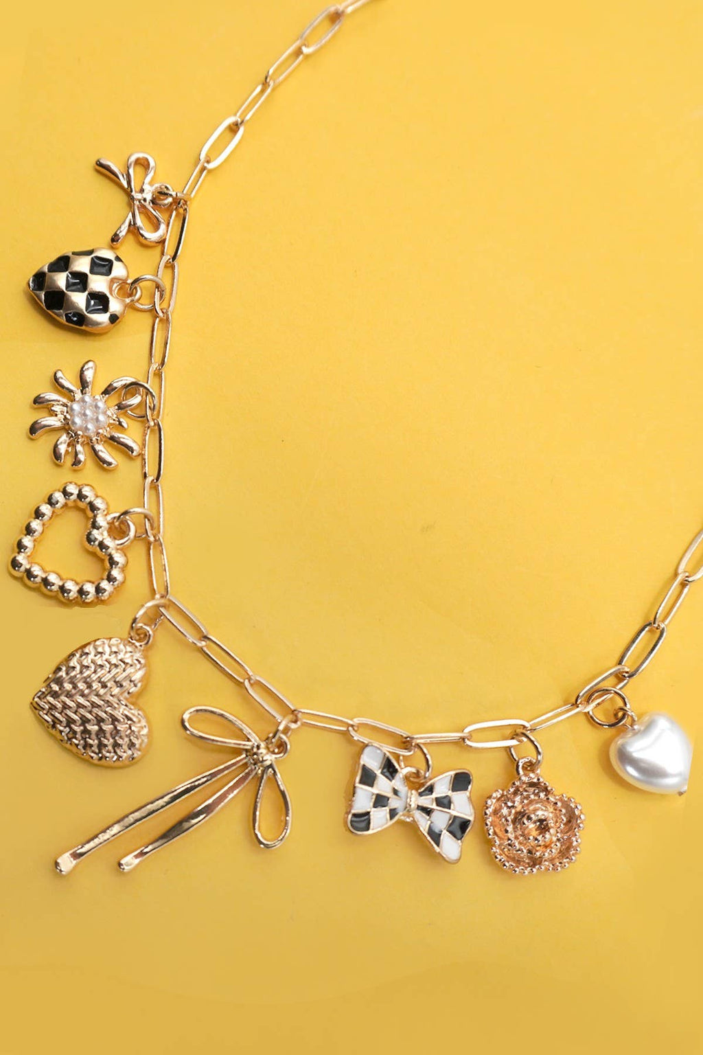 BOW CHECKER HEART FLORAL