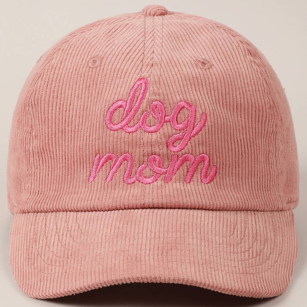 Dog Mom Corduroy Baseball Cap