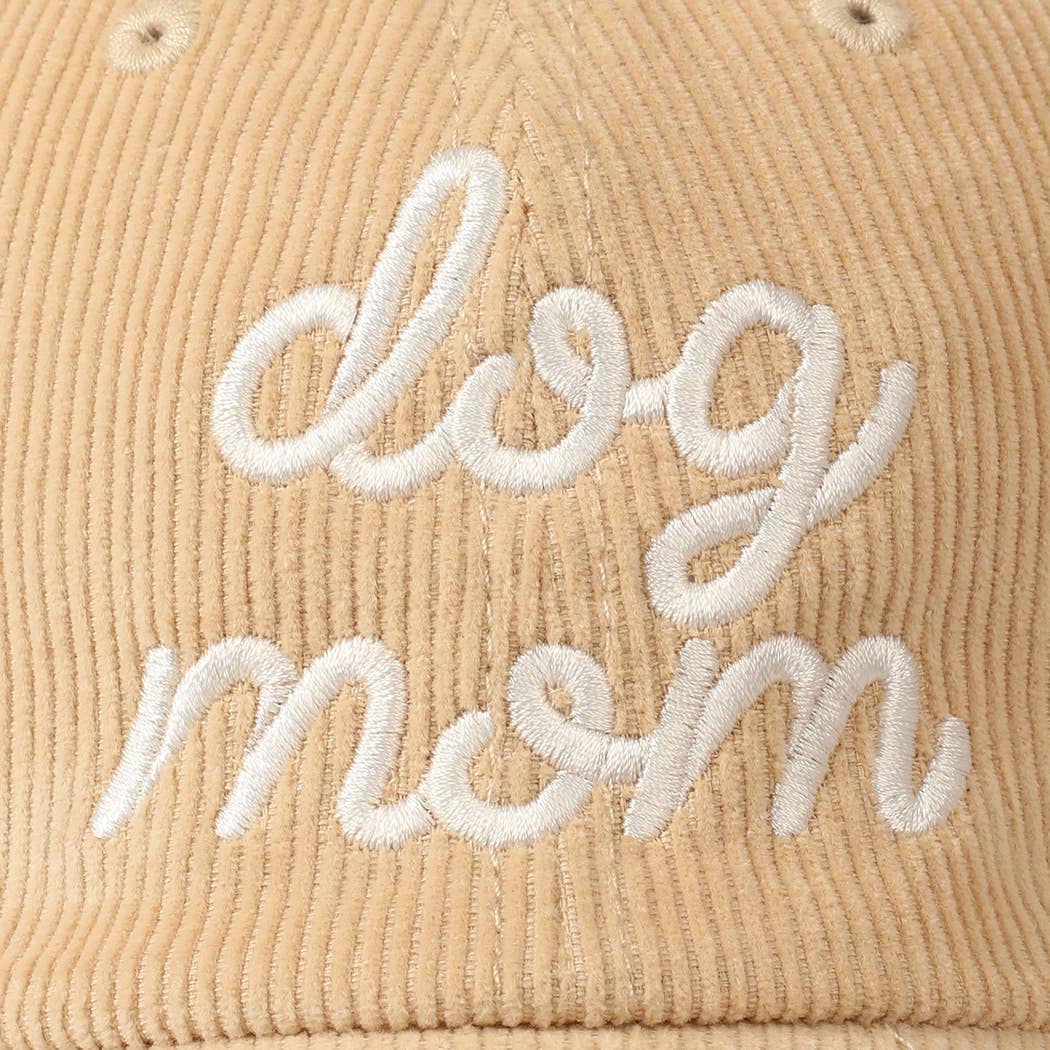 Dog Mom Corduroy Baseball Cap
