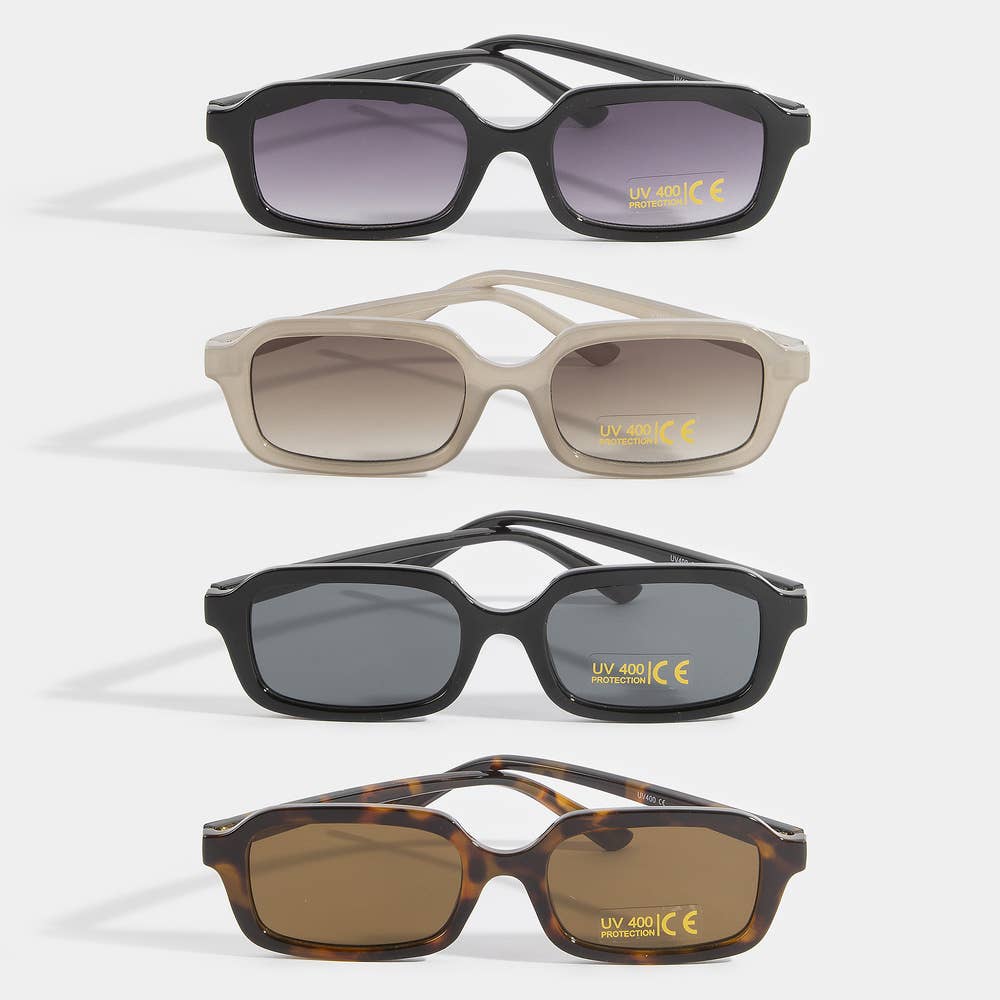 Retro Rectangle Frame Sunglasses