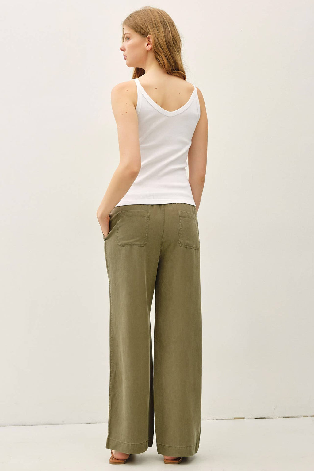 Be Cool - 29" INSEAM TENCEL WIDE LEG PANTS