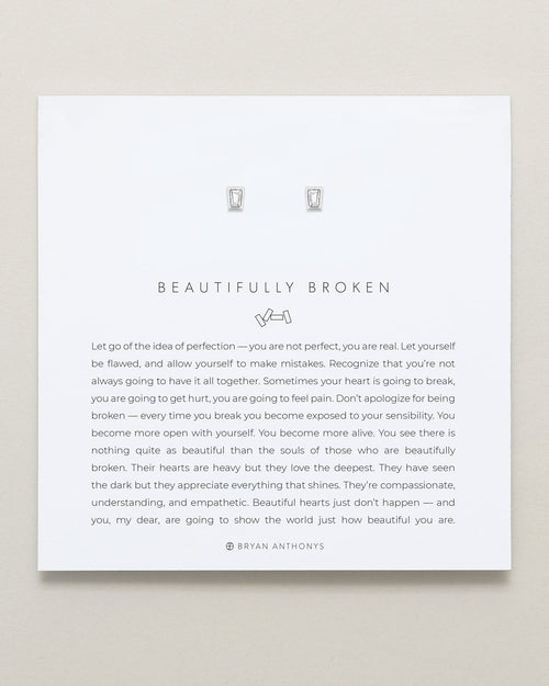 Beautifully Broken Baguette Stud Earrings