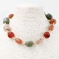 Gold Tube Beaded Necklace