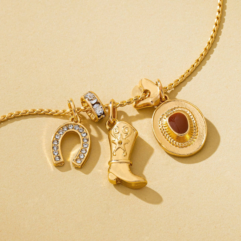 Western Hat Boot Charm Necklace