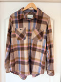 Plaid Button Up Br/Blu/Pnk