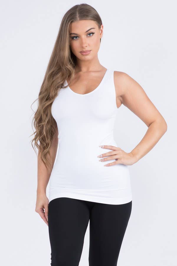 Yelete - Reversible V or U Neckline Seamless Tank