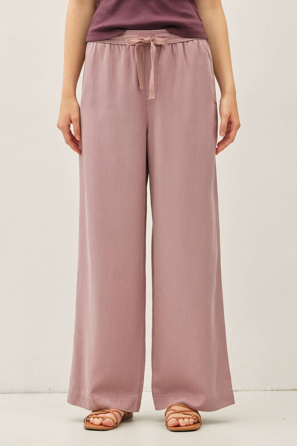 Be Cool - 29" INSEAM TENCEL WIDE LEG PANTS