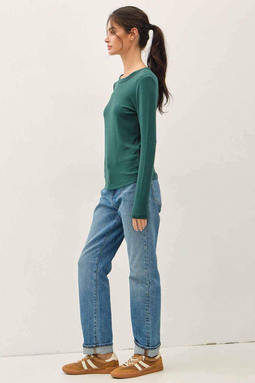 Be Cool - NEW COLOR-ROUND NECK LONG SLEEVE KNIT TOP