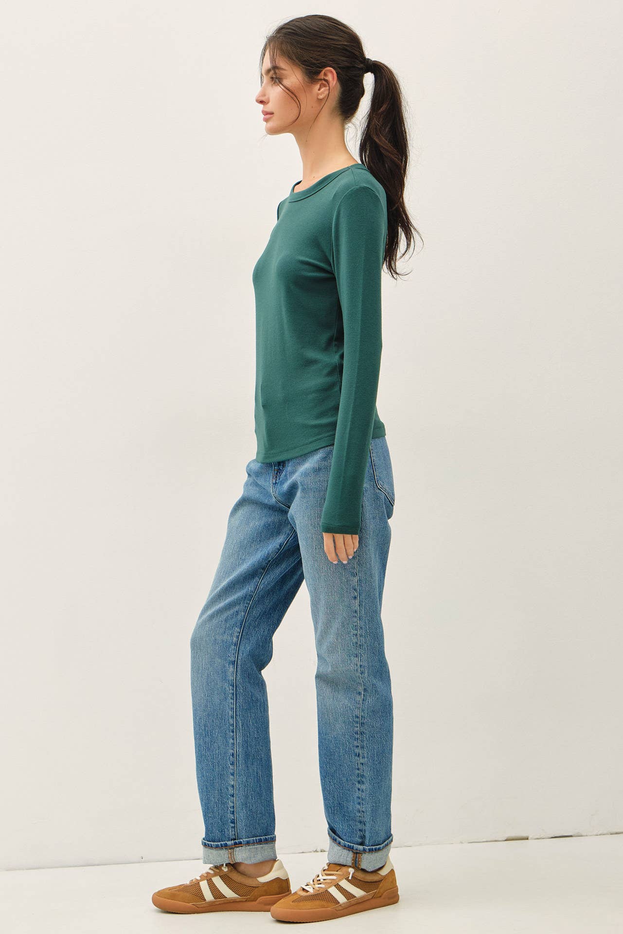 Be Cool - NEW COLOR-ROUND NECK LONG SLEEVE KNIT TOP