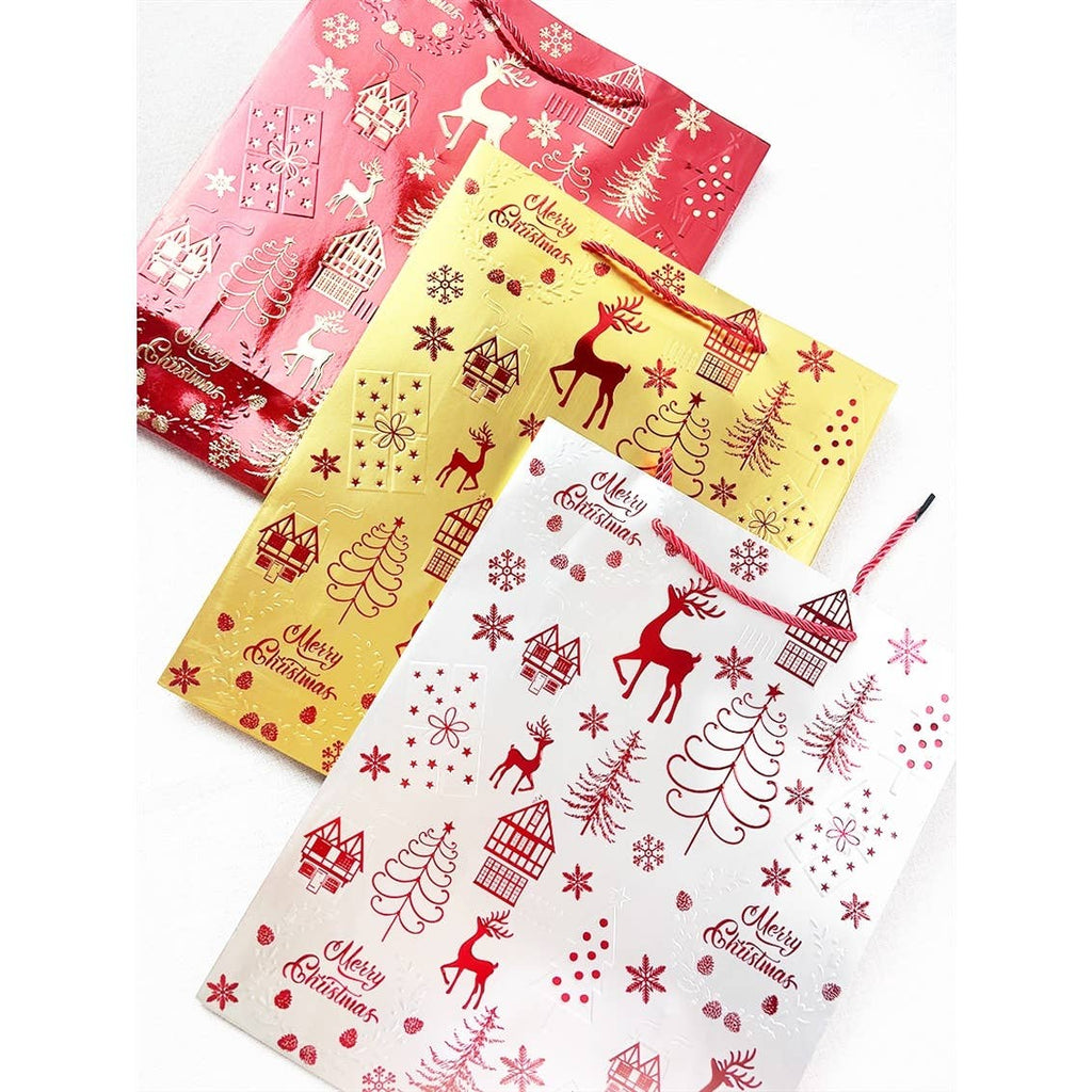 Love and Repeat - 4 Colors of Christmas Theme Print Gift Bag