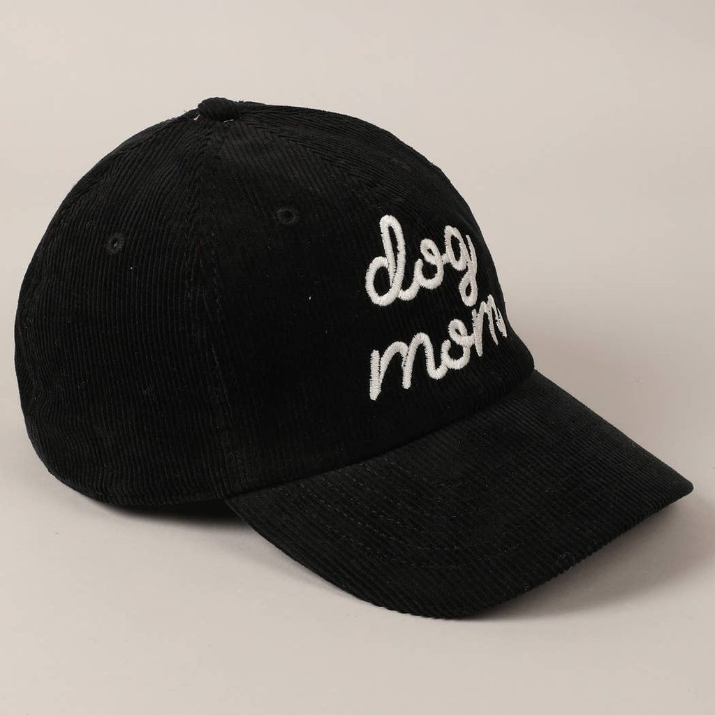 Dog Mom Corduroy Baseball Cap