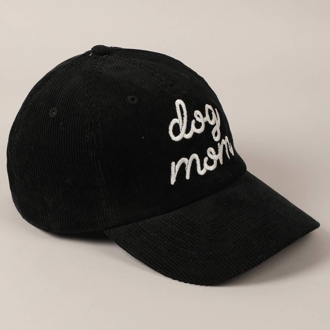 Dog Mom Corduroy Baseball Cap