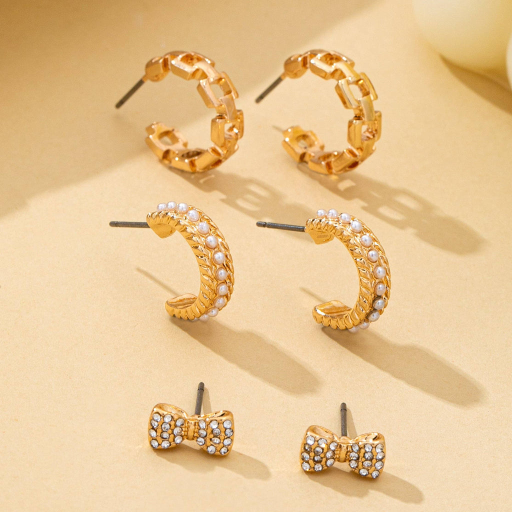 Chain Hoop Earring Set | 80E62472