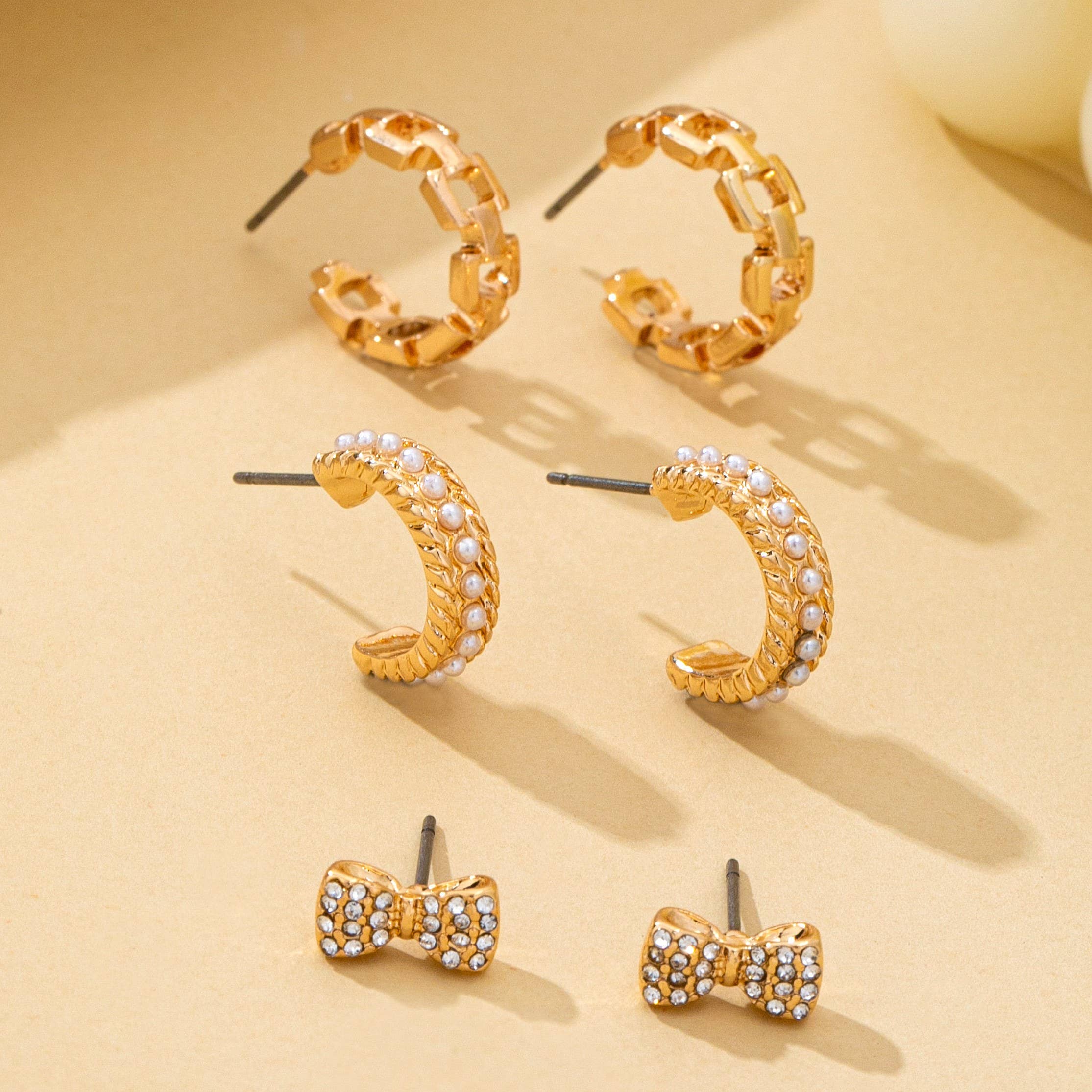 Chain Hoop Earring Set | 80E62472