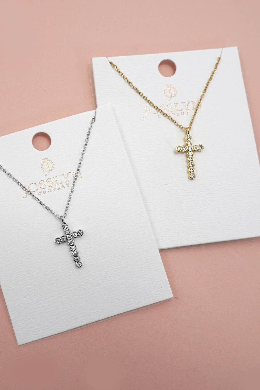 JOSSLYN by wall to wall - 18K STAINLESS STEEL TARNISH FREE CROSS NECKLACE | 40NK9482