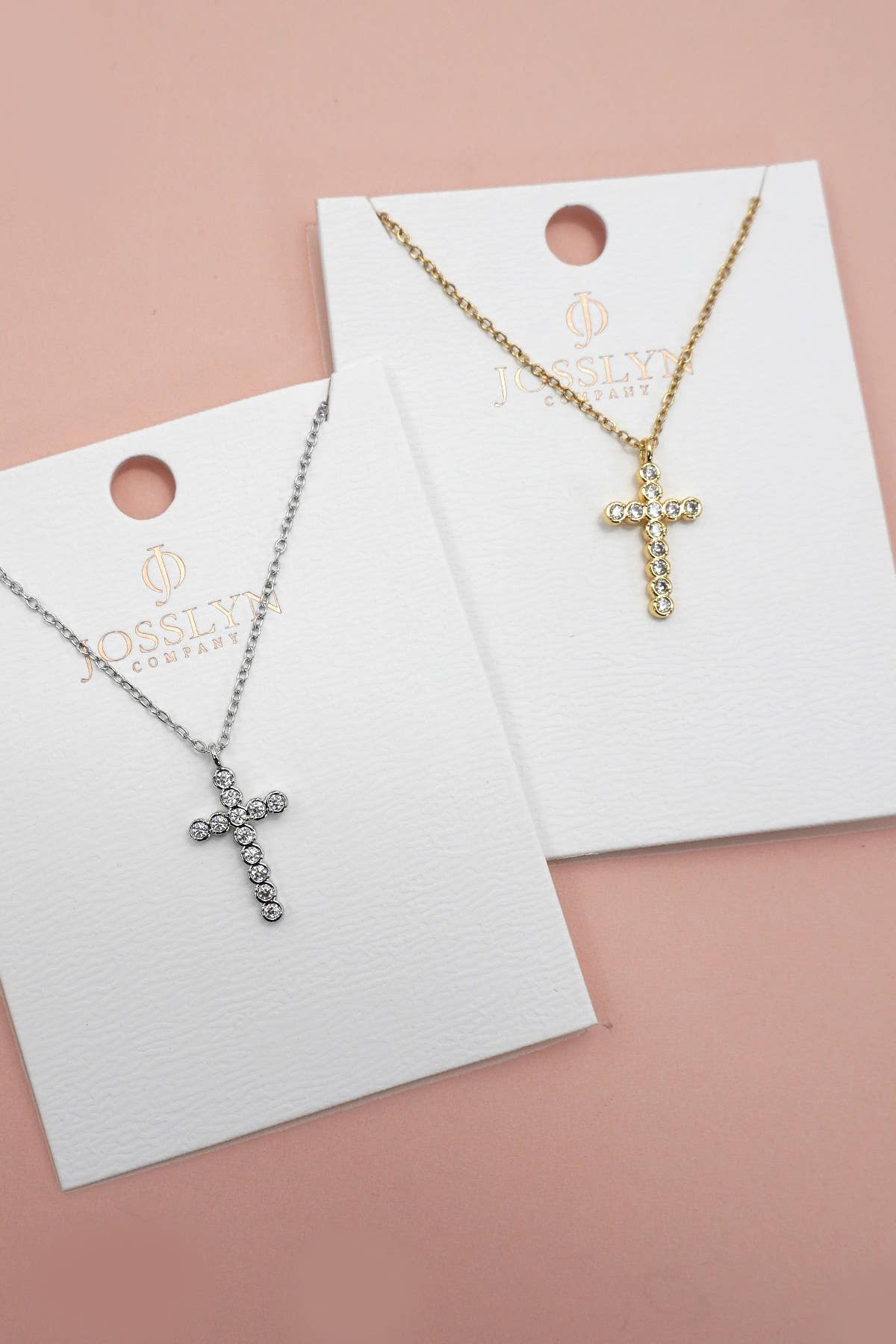 JOSSLYN by wall to wall - 18K STAINLESS STEEL TARNISH FREE CROSS NECKLACE | 40NK9482
