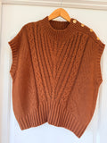 Caramel Cable Knit Vest