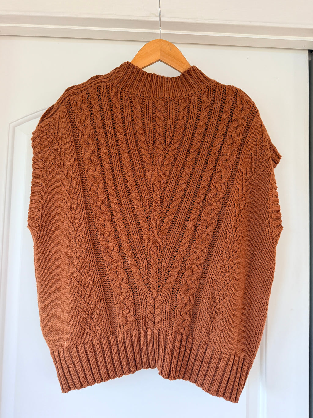 Caramel Cable Knit Vest