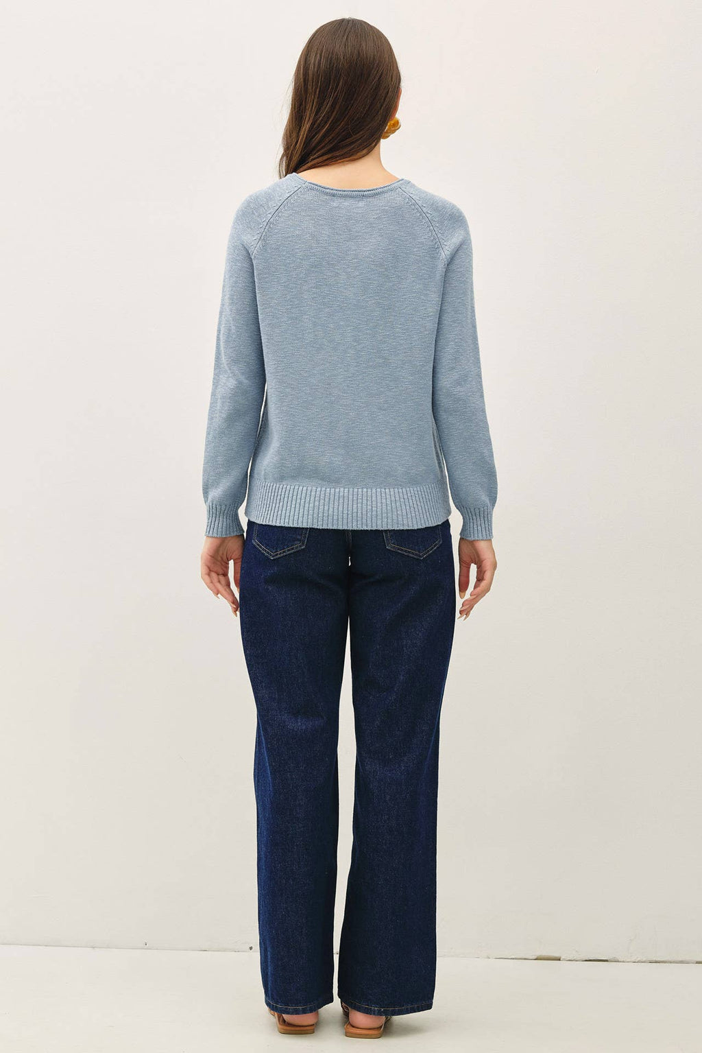 Be Cool - [NEW SHADE]RAGLAN SLEEVE SLUB PULLOVER SWEATER