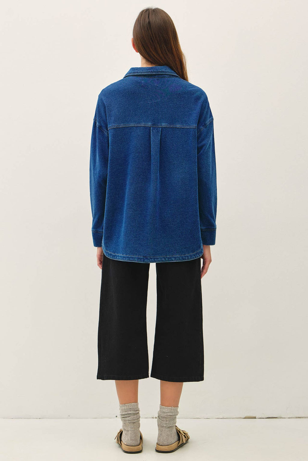 Be Cool - [NEW SHADED]GARMENT-DYE COTTON FLEECE OVERSIZED SHACKET
