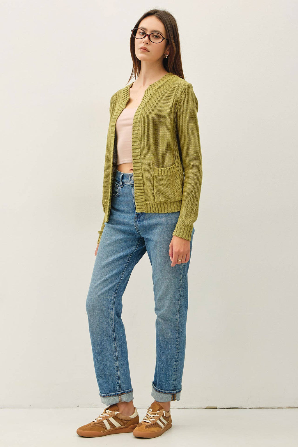 Be Cool - OPEN CARDIGAN WITH RIBBED EDGES