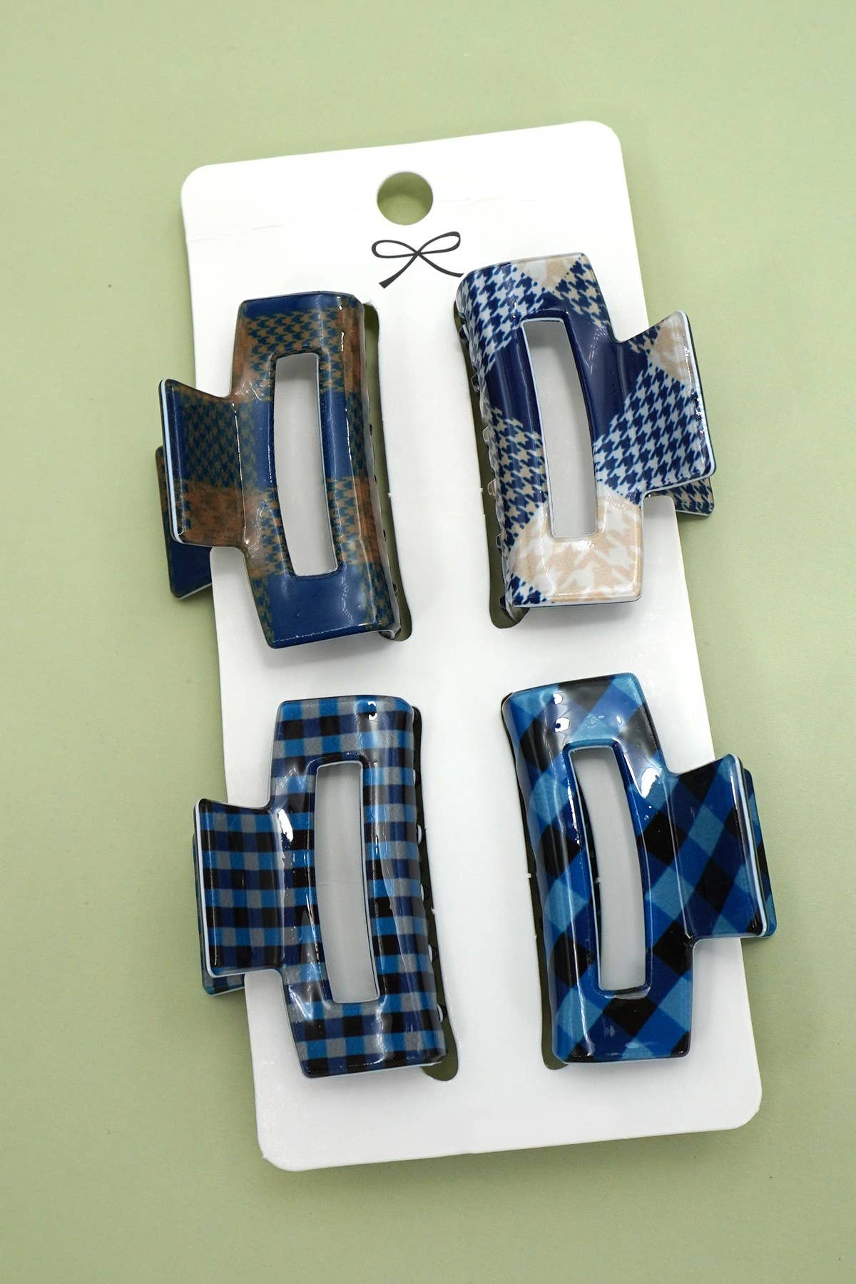 Mini Rectangle Pattern Hair Claw Clips