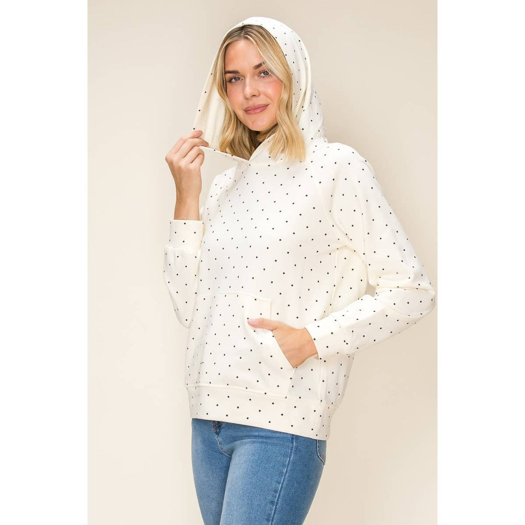 STACCATO - POLKADOT HOODIE SWEATSHRIT