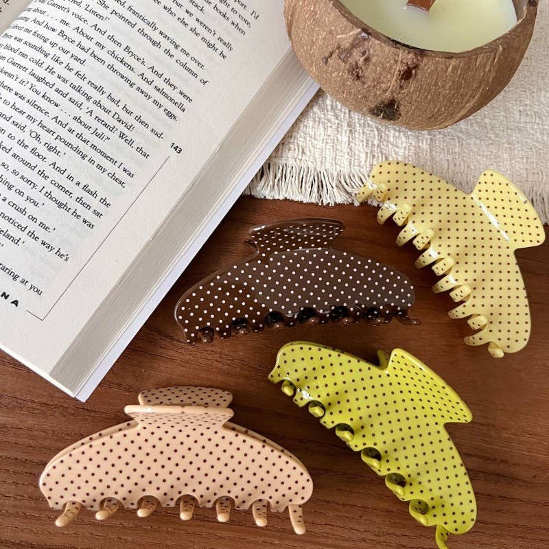 JOSSLYN by wall to wall - Polka Dot Hair Claw Clip | 40H1052