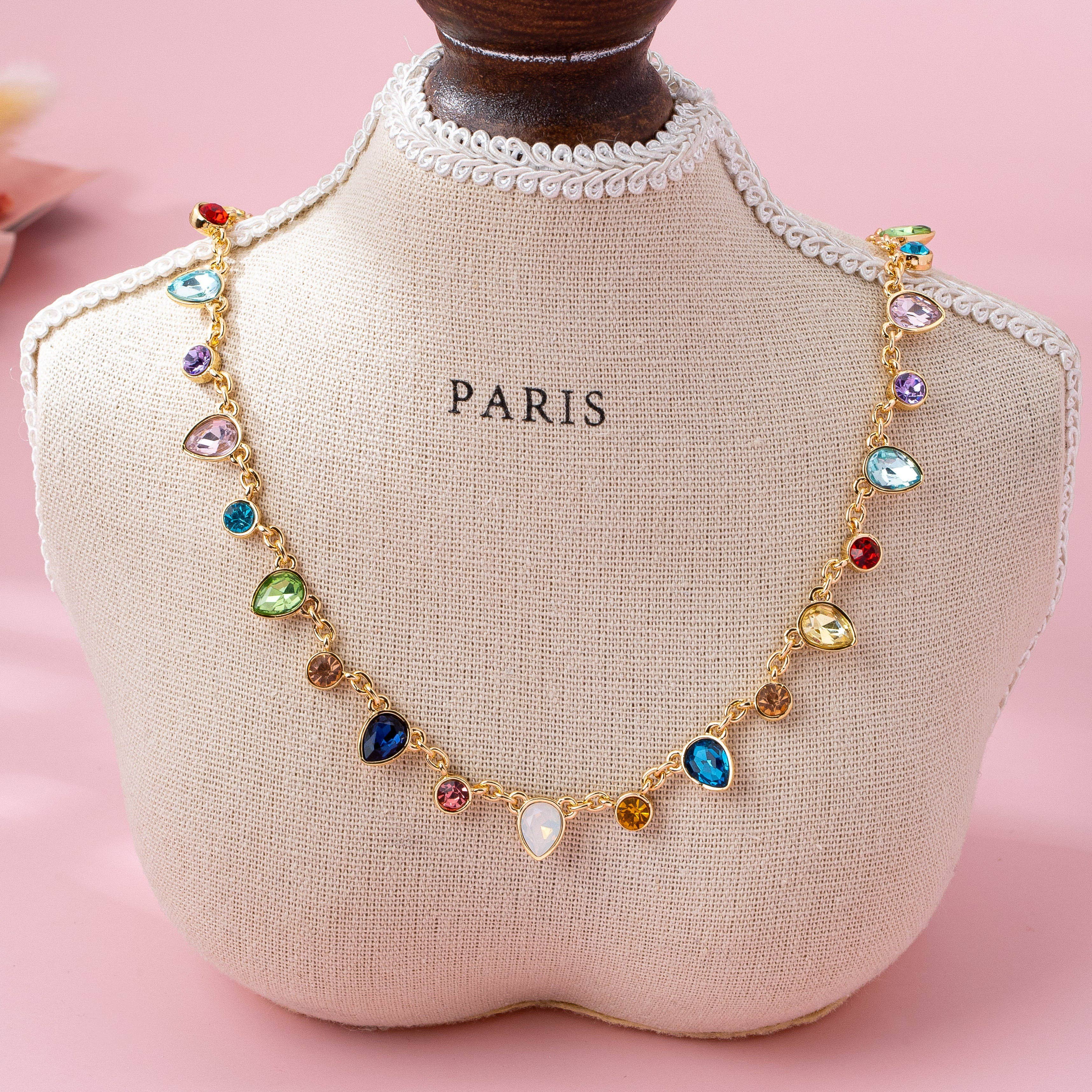 Rainbow Gemstone Necklace 80N92832
