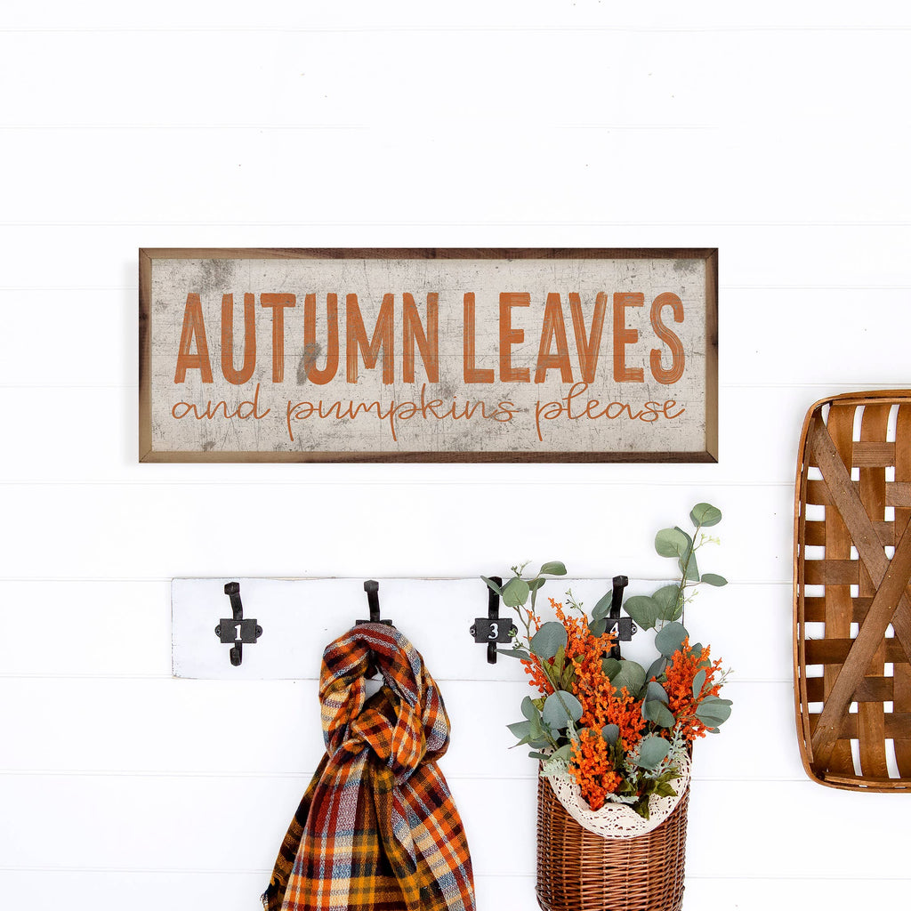 Autumn Leaves Orange On White