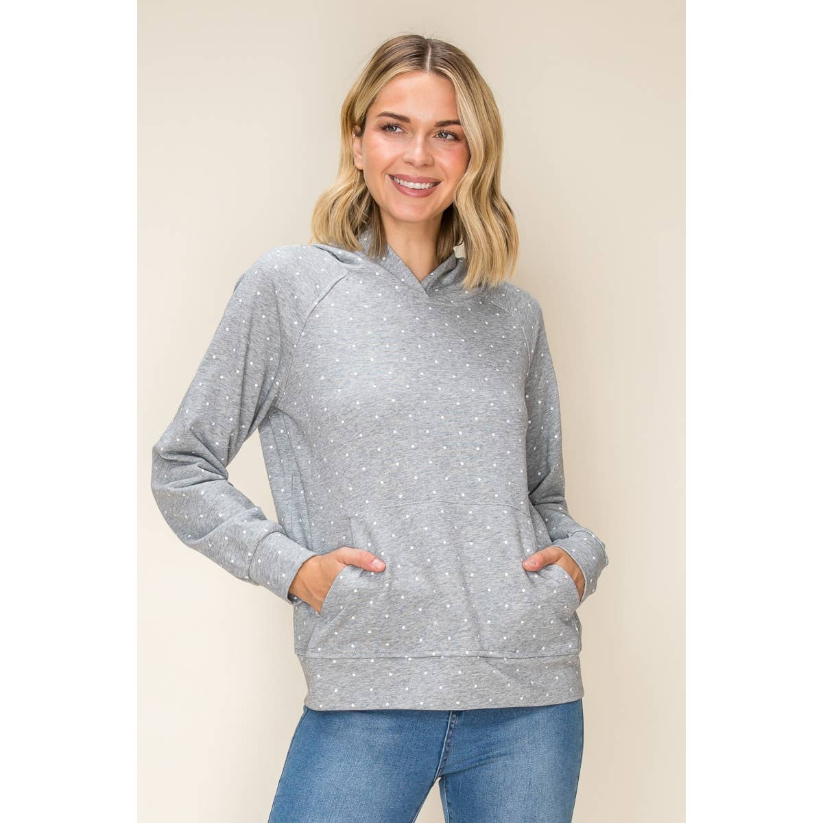 STACCATO - POLKADOT HOODIE SWEATSHRIT
