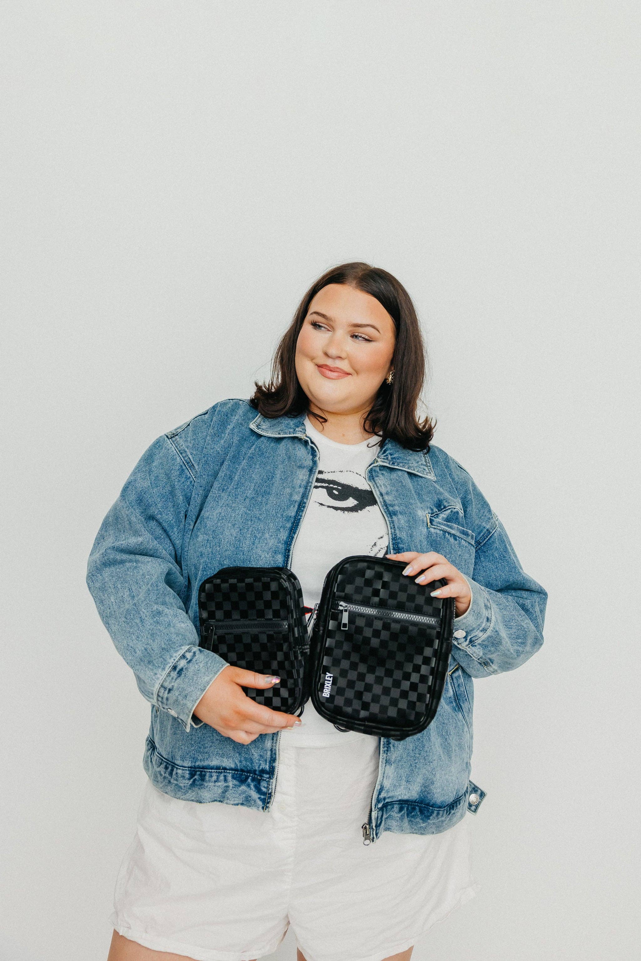 Brixley Bags - Shadow Checkered Crossbody Sling
