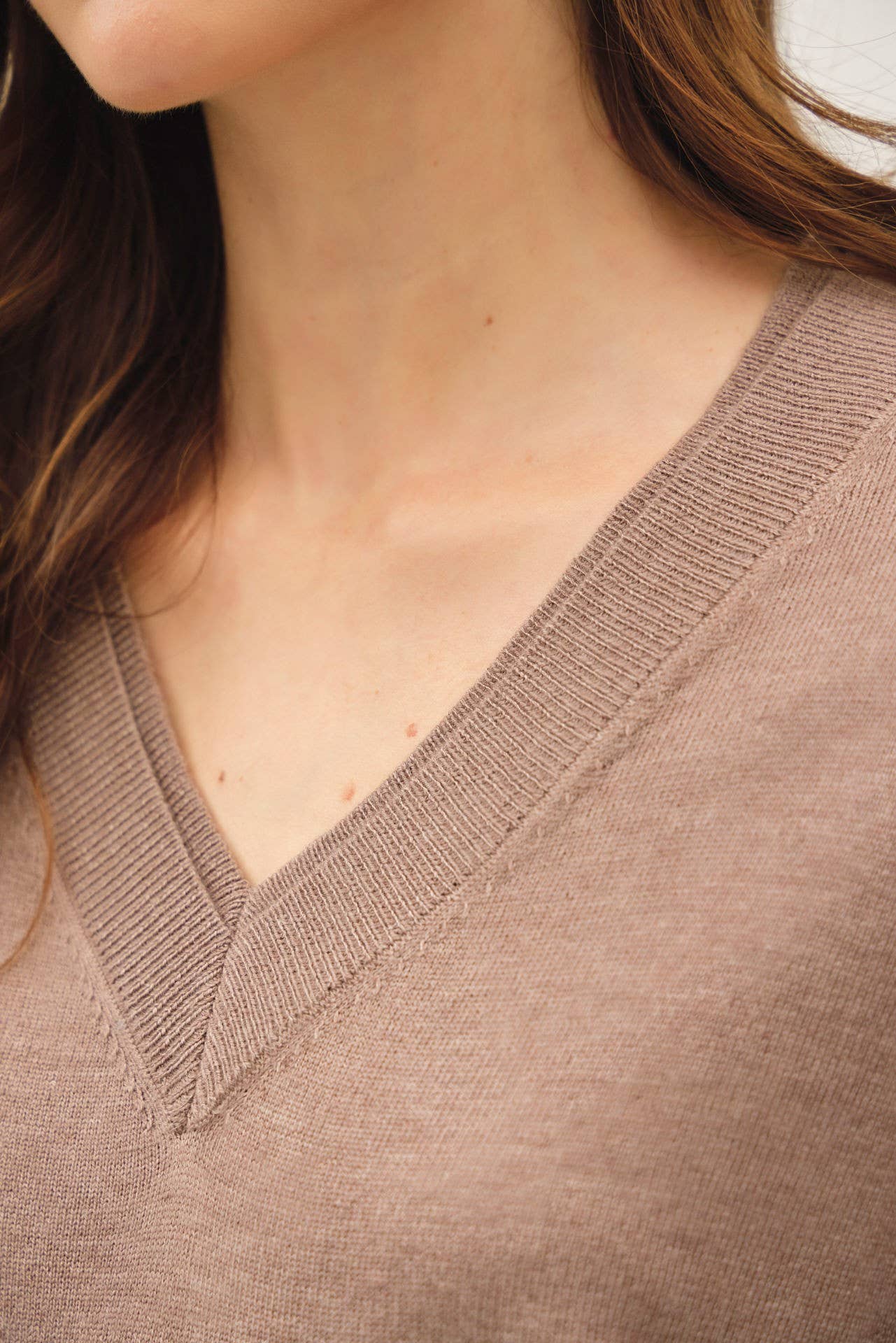 Be Cool - [PLUS] WOOL BLENDED LAYER LOOK NECK RIB  SWEATER