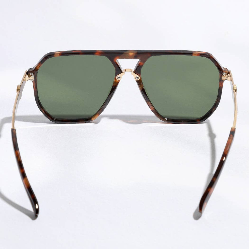 Fashion City - Geometric Shape Thin Frame Designed Sunglasses