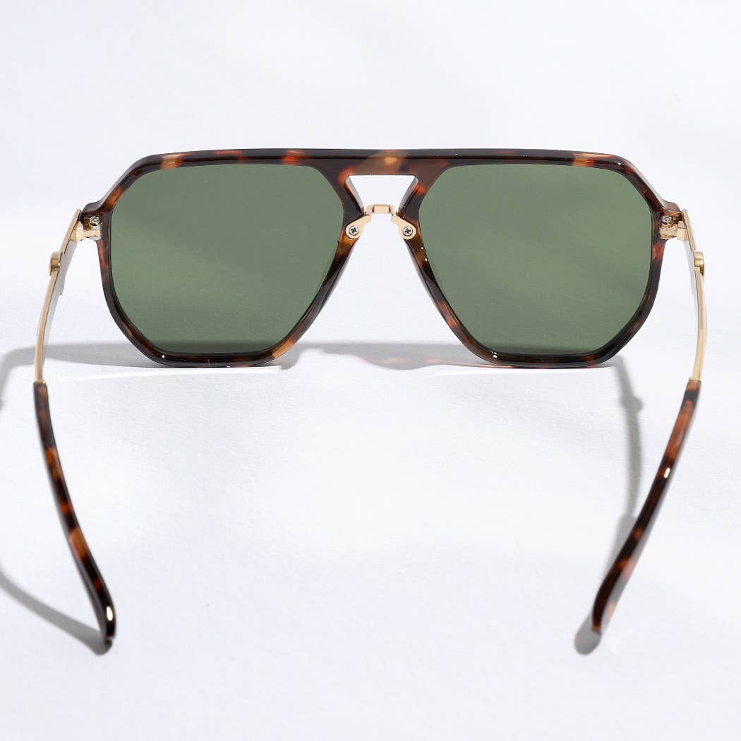 Fashion City - Geometric Shape Thin Frame Designed Sunglasses