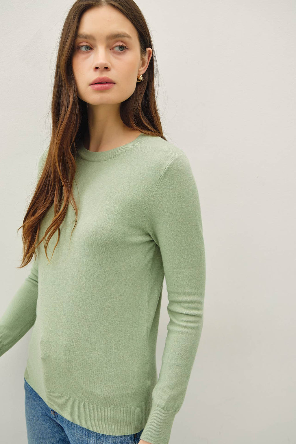 Be Cool - NEW COLOR-VISCOSE CREW NECK SOFT KNIT SWEATER