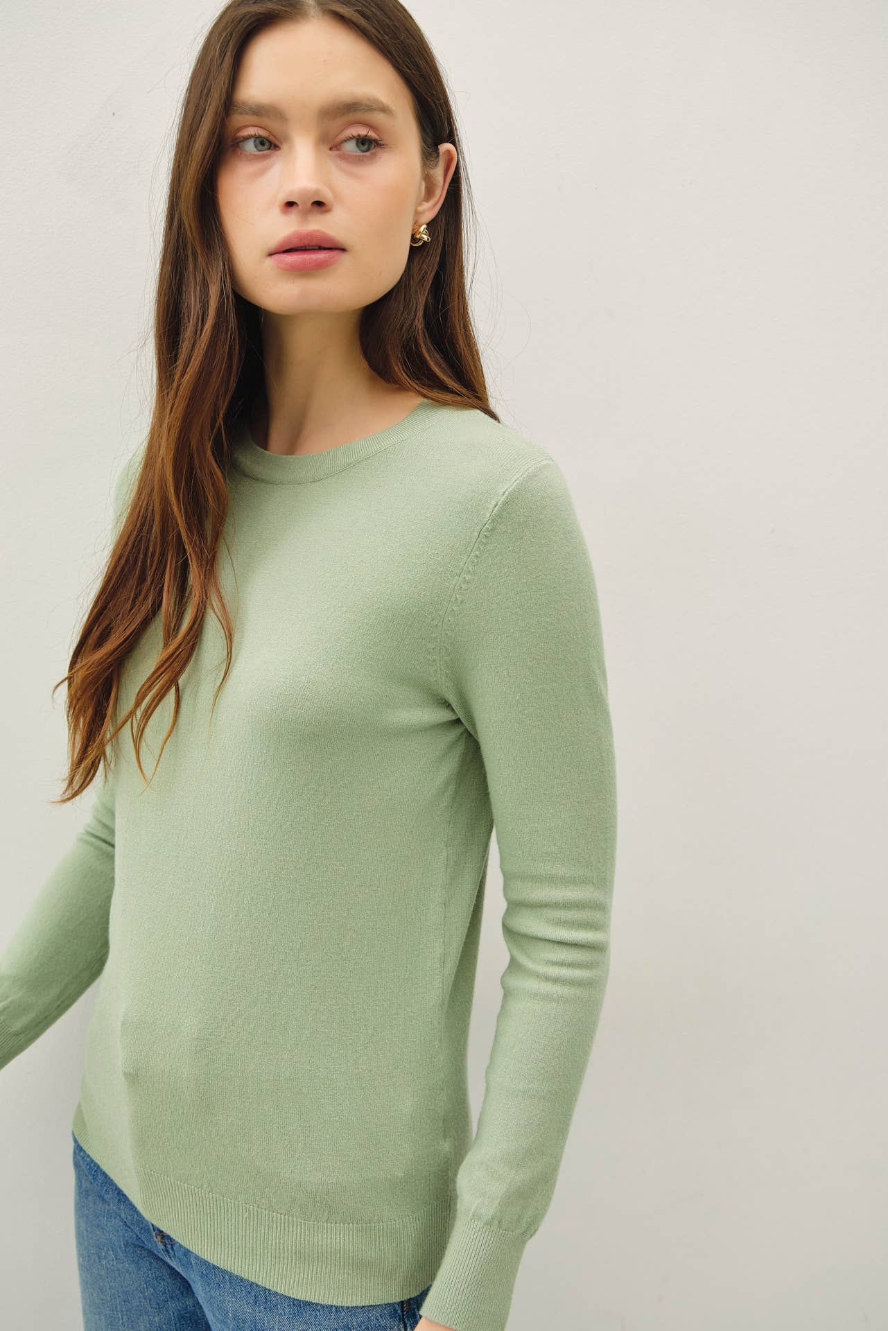 Be Cool - NEW COLOR-VISCOSE CREW NECK SOFT KNIT SWEATER