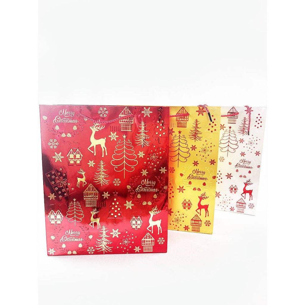 Love and Repeat - 4 Colors of Christmas Theme Print Gift Bag