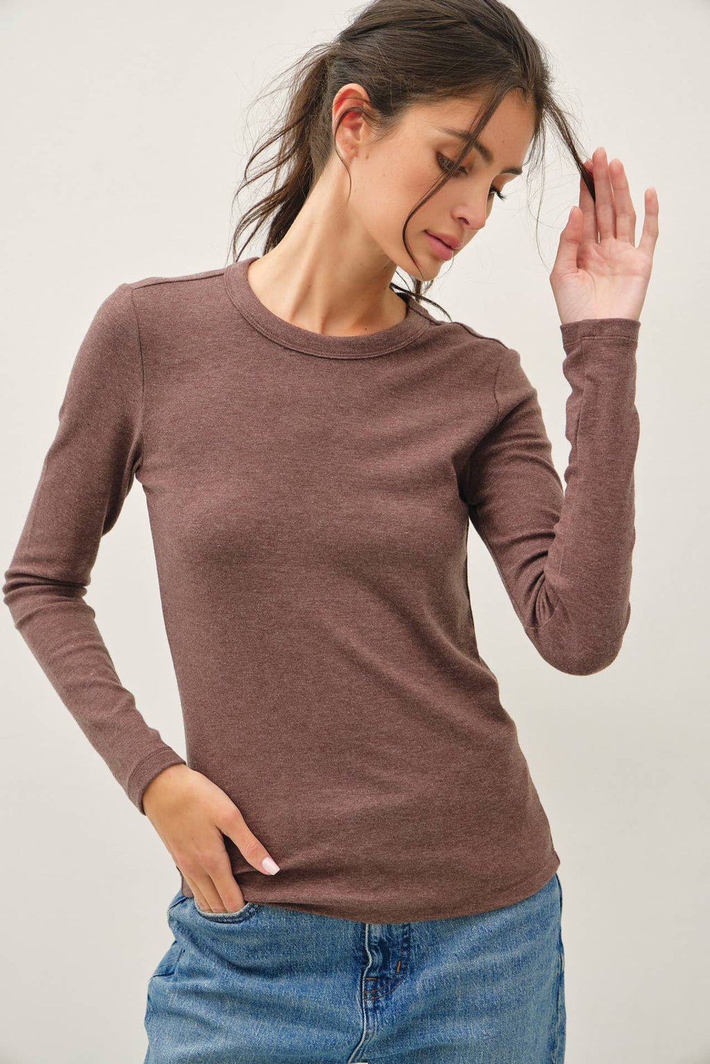 Be Cool - NEW COLOR-ROUND NECK LONG SLEEVE KNIT TOP