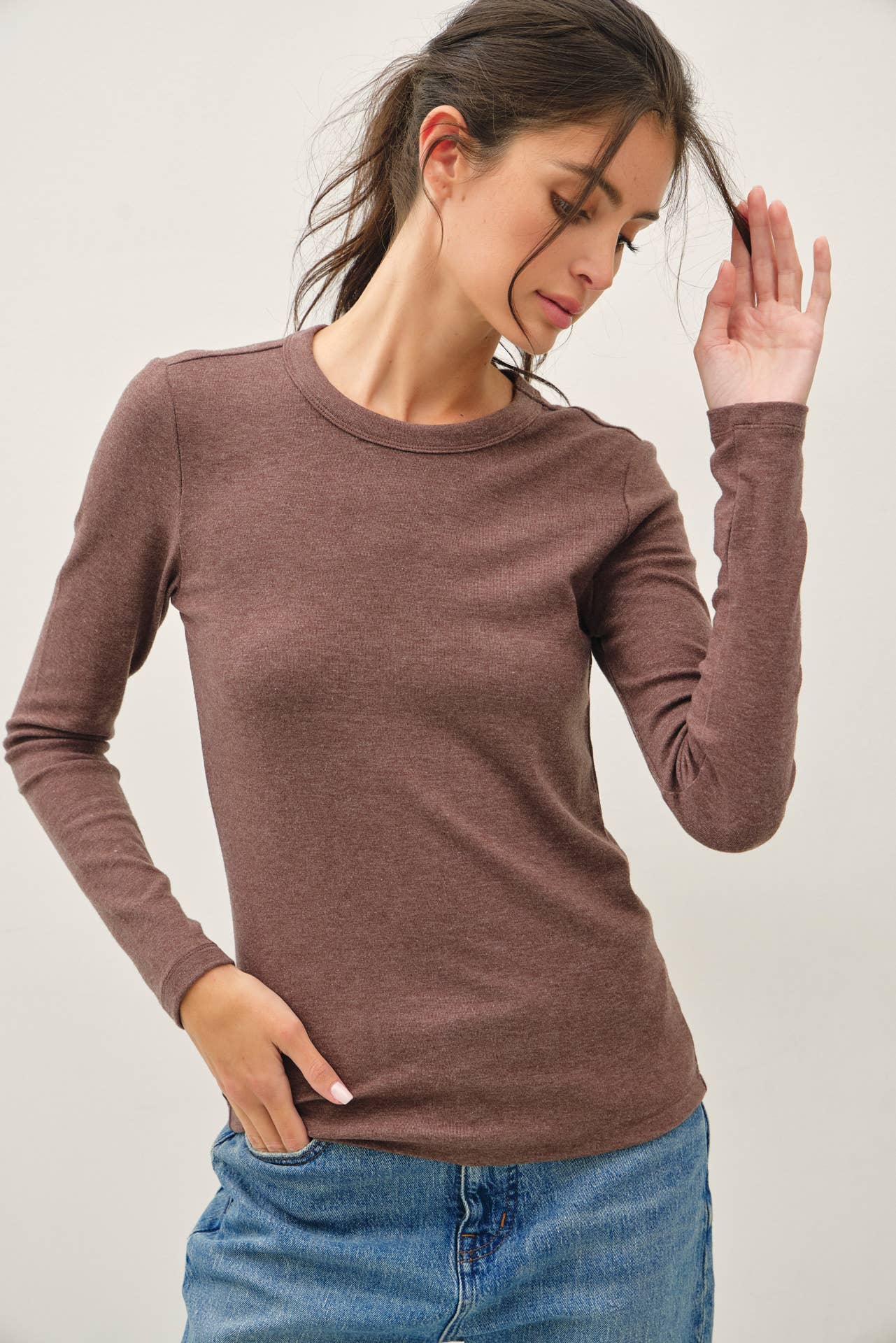 Be Cool - NEW COLOR-ROUND NECK LONG SLEEVE KNIT TOP