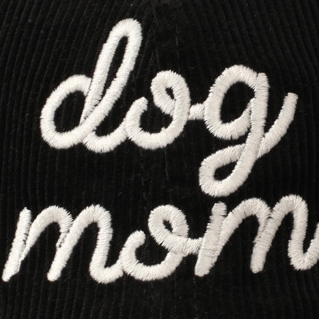 Dog Mom Corduroy Baseball Cap