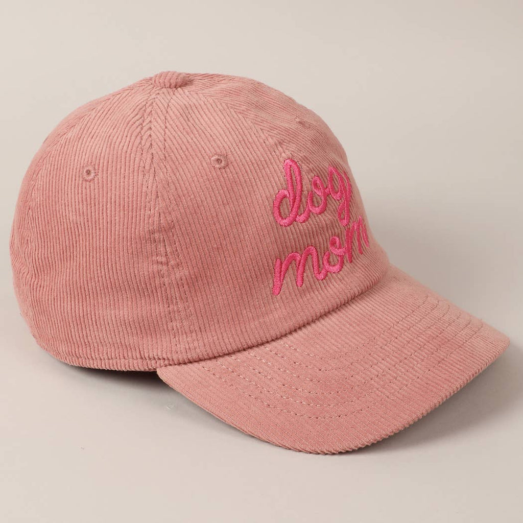 Dog Mom Corduroy Baseball Cap