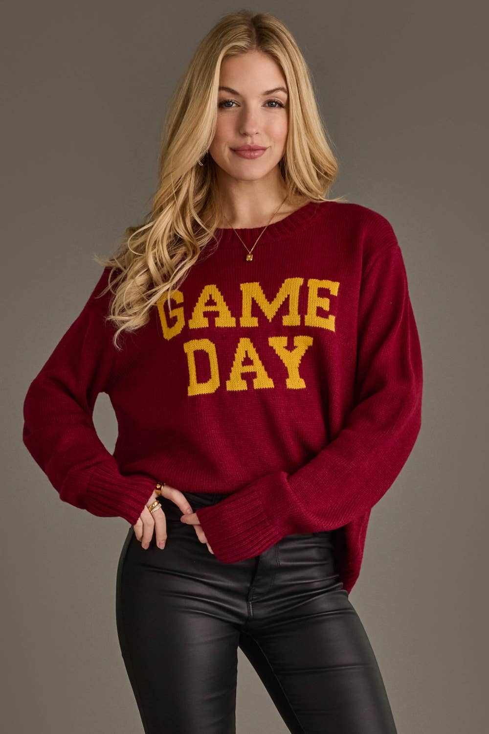 Panache Apparel Co. - Maroon & Gold Game Day Sweater