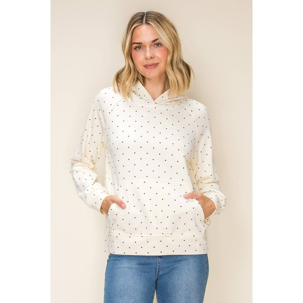 STACCATO - POLKADOT HOODIE SWEATSHRIT